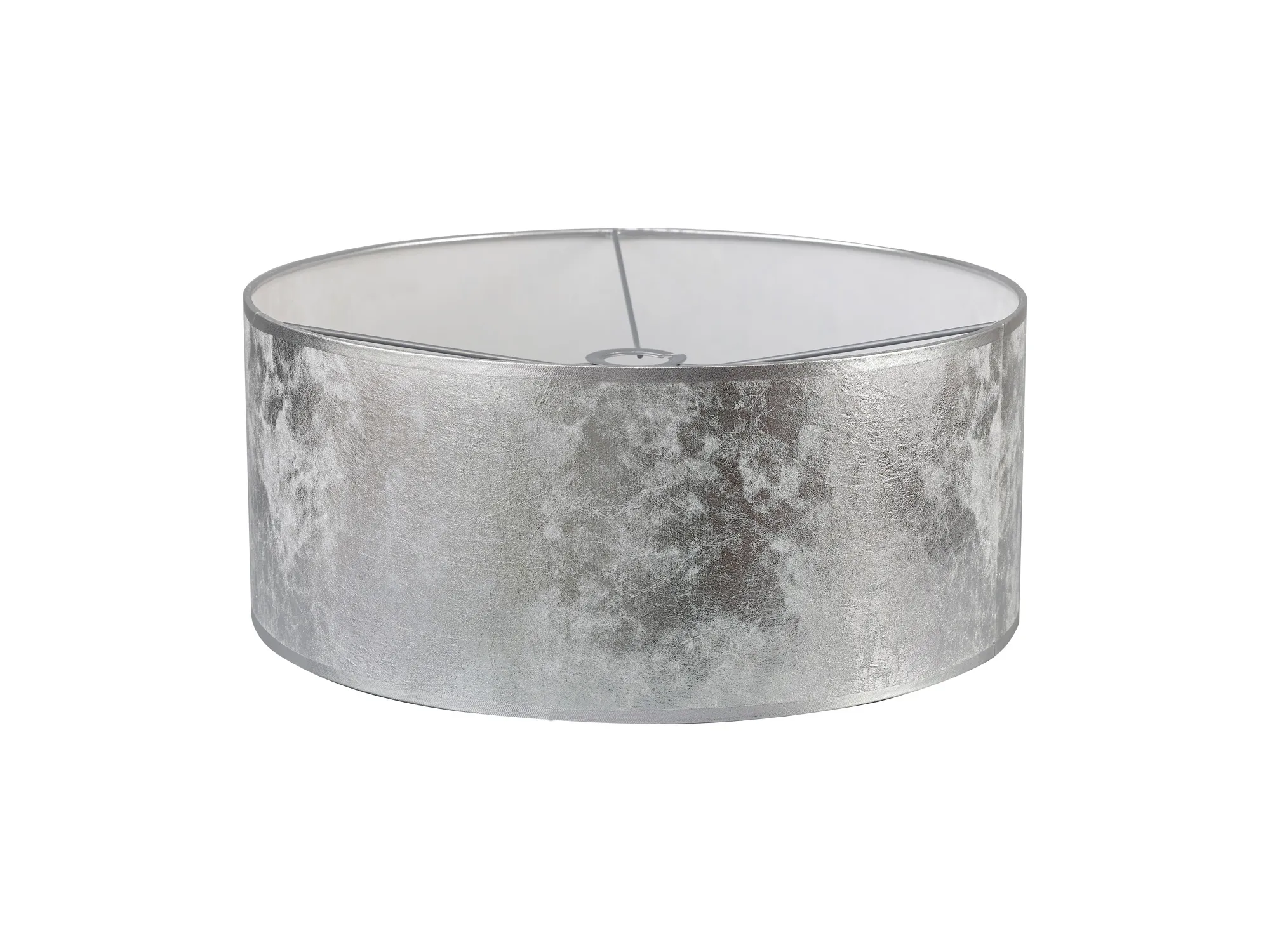 D0589  Sigma Cylinder 50cm Shade Silver Leaf, White